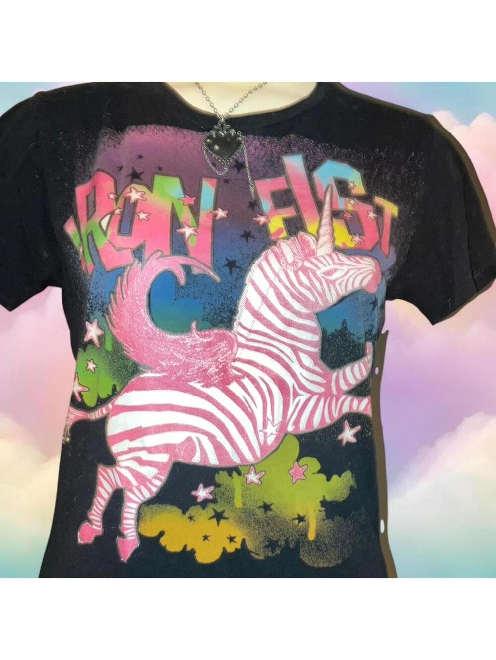 Iron Fist Women's Black and Multi Tshirt